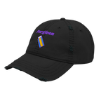Forgiven Distressed Dad Hat - Black, left front