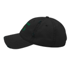 Sustained Distressed Dad Hat - Black, left side