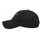 Reconciled Distressed Dad Hat - Black, left side