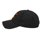 Renewed Distressed Dad Hat - Black, left side