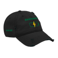 Sustained Distressed Dad Hat - Black, right front