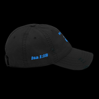 Washed Distressed Dad Hat - Black, right side