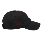 Justified Distressed Dad Hat - Black, right side