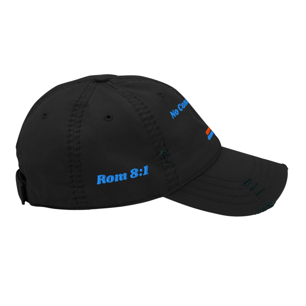 No Condemnation Distressed Dad Hat - Black, right side