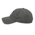 Saved Distressed Dad Hat - Charcoal Grey, left side