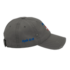 Saved Distressed Dad Hat - Charcoal Grey, right side