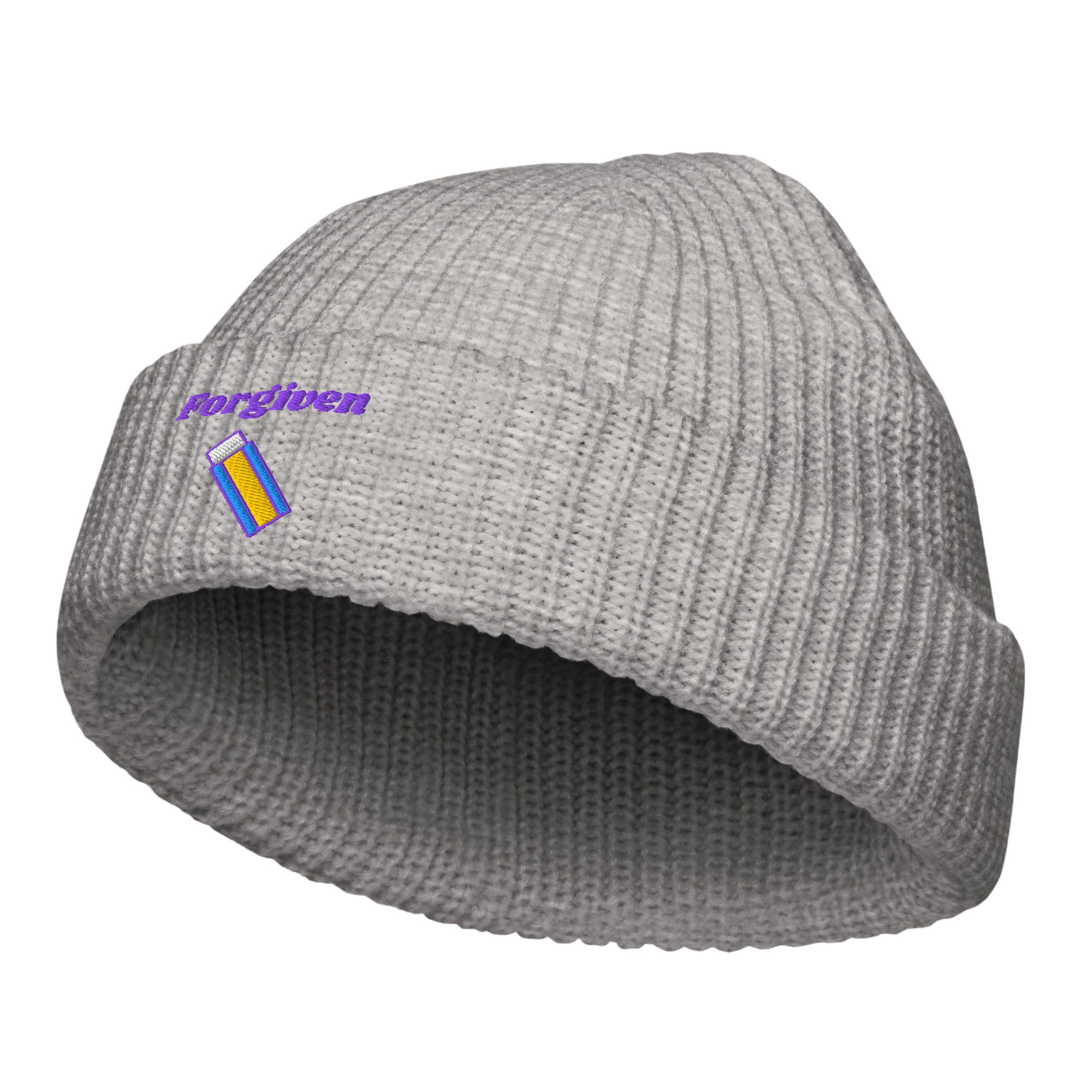 Forgiven Fisherman beanie - Athletic Heather, front