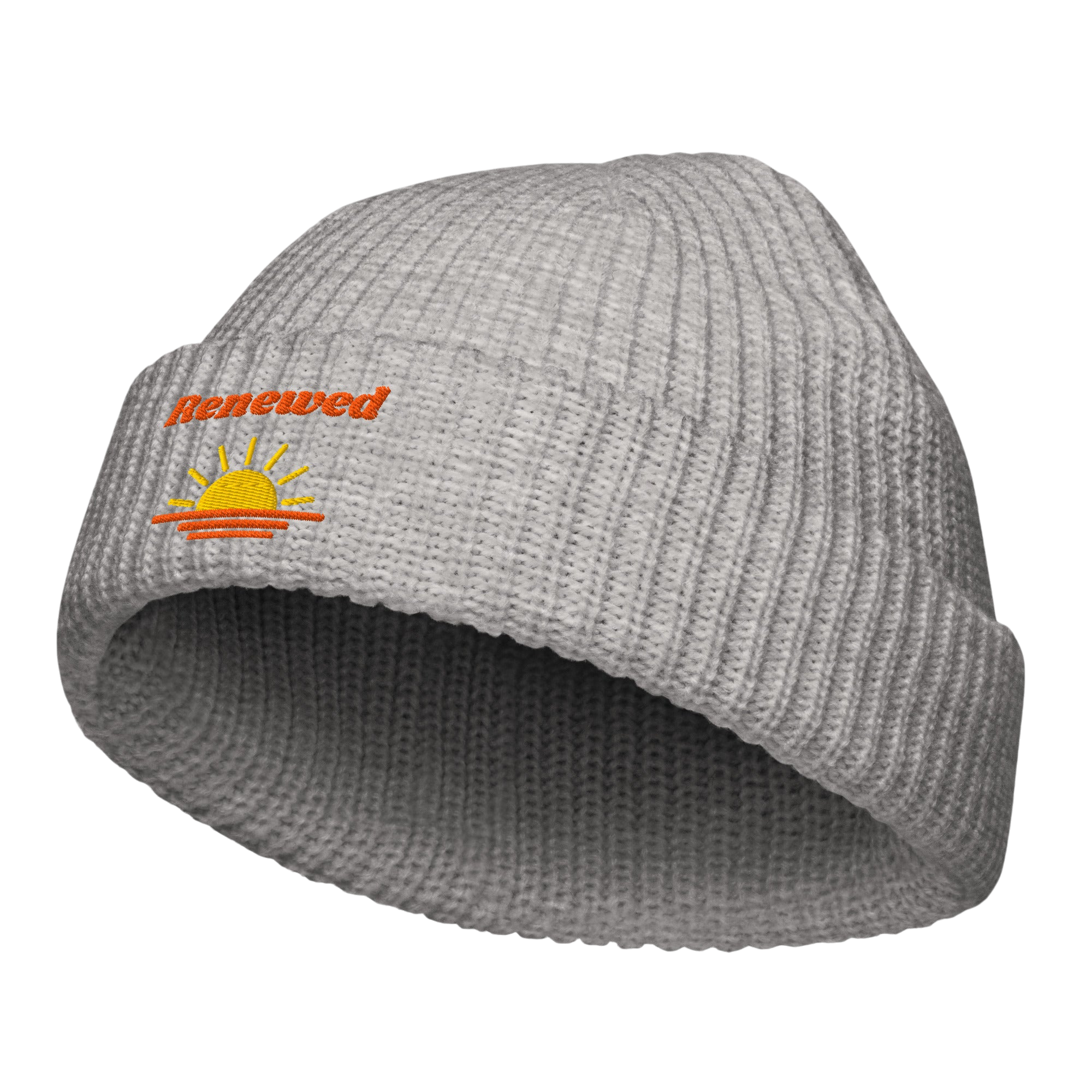 Renewed Fisherman beanie - Athletic Heather, front