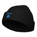 Washed Fisherman beanie - Black, front