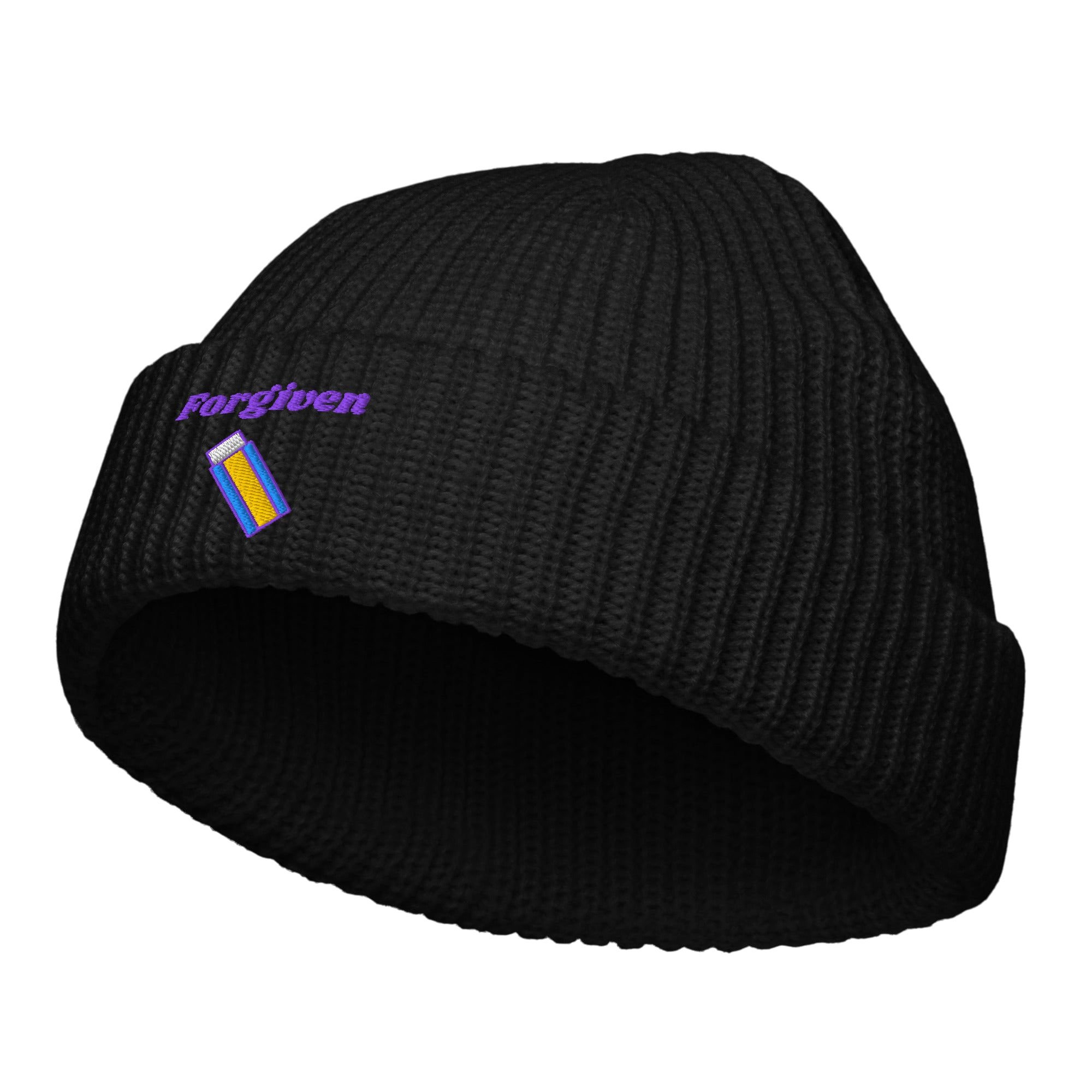 Forgiven Fisherman beanie - Black, front