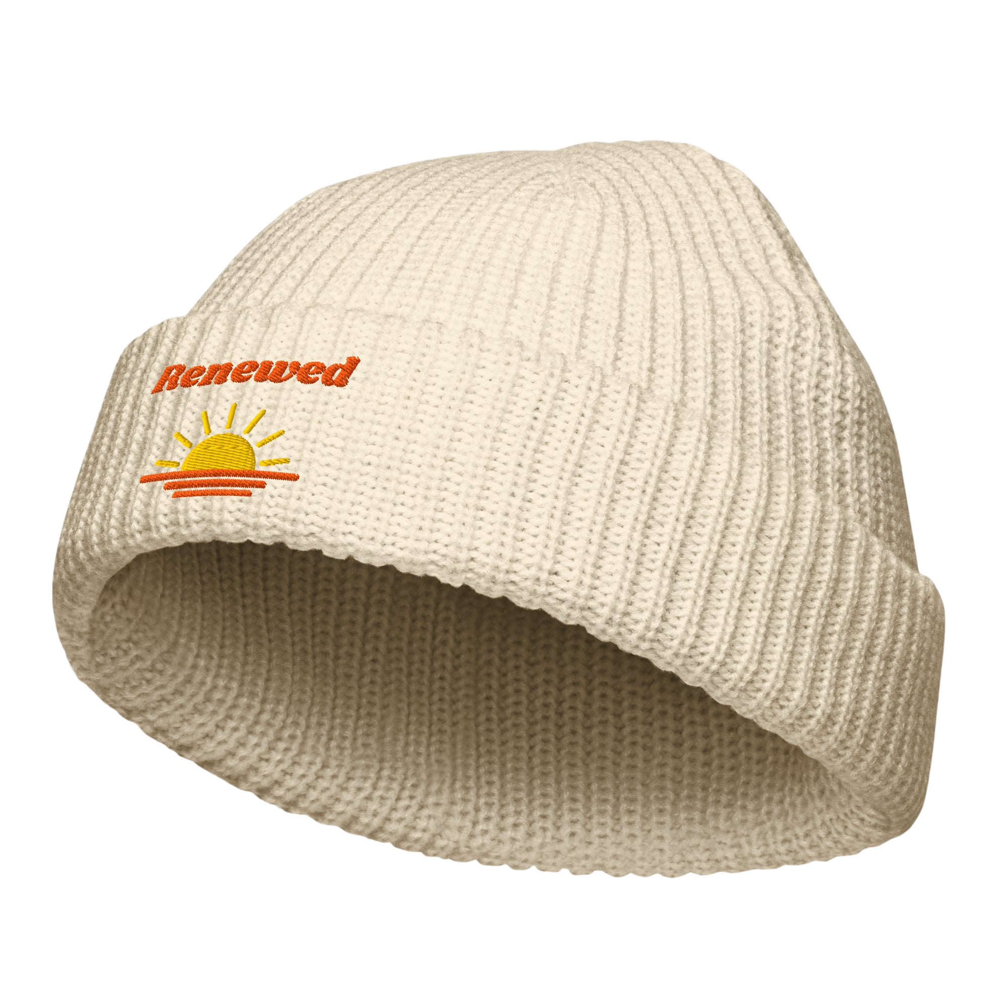 Renewed Fisherman beanie - Ecru, front