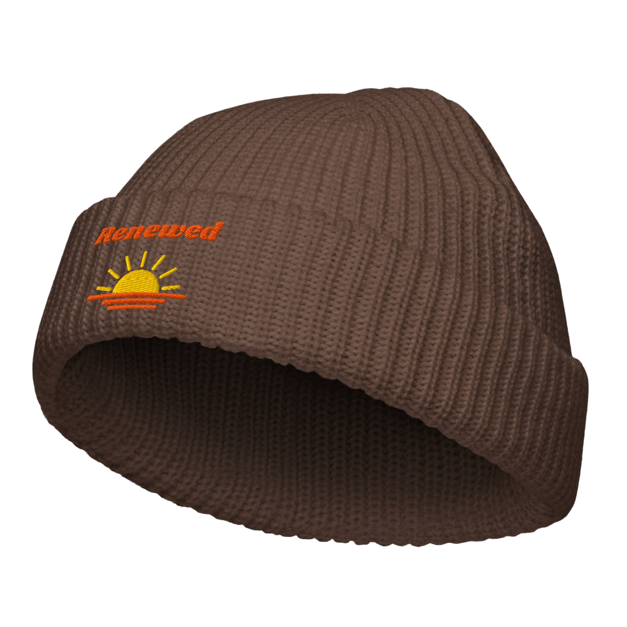 Renewed Fisherman beanie - Walnut, front