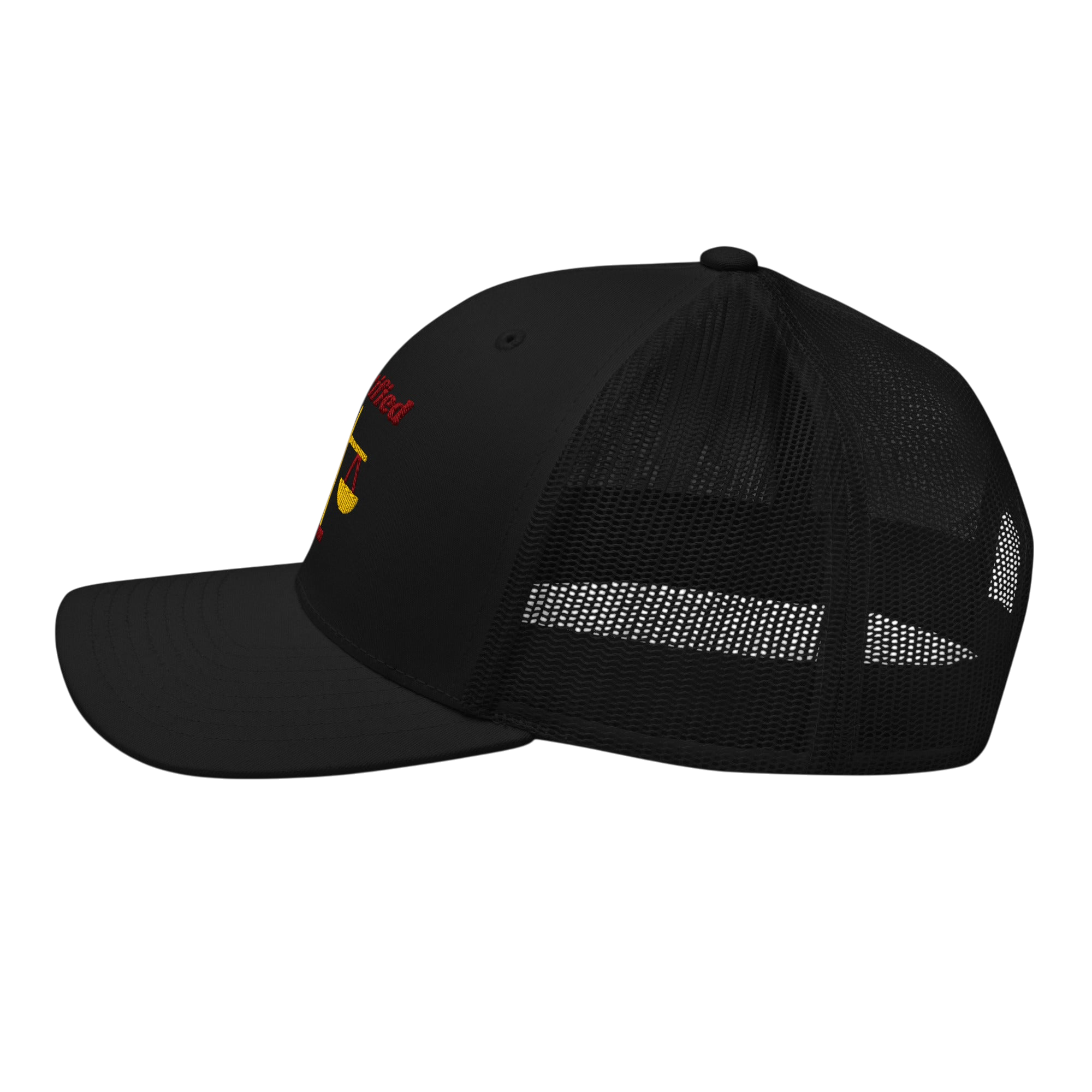 Justified Retro Trucker Hat - Black Left