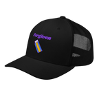 Forgiven Retro Trucker Hat - Black, left front