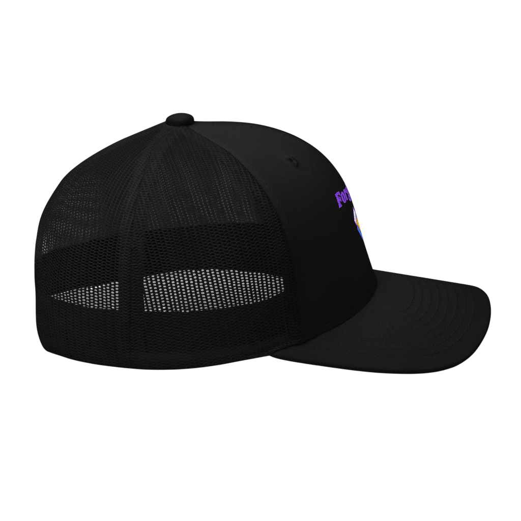 Forgiven Retro Trucker Hat - Black Right