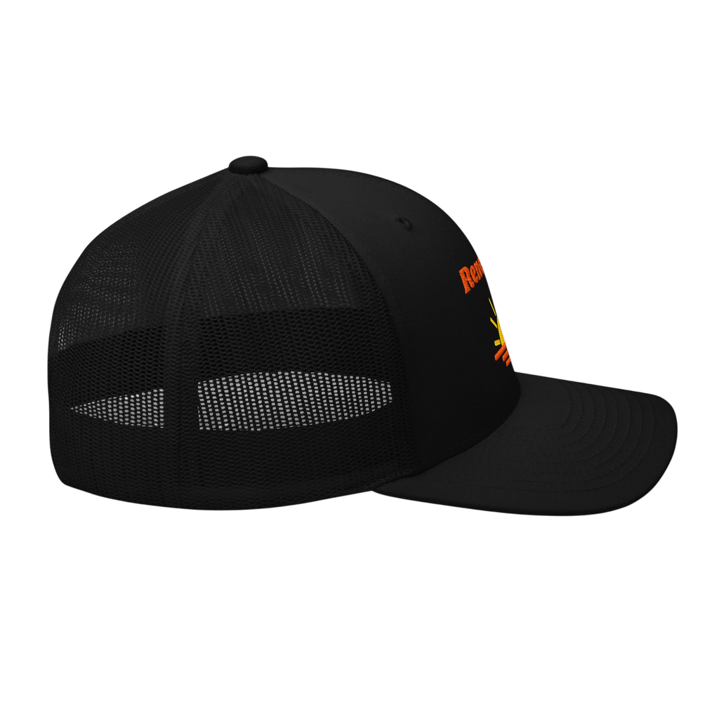 Renewed Retro Trucker Hat - Black Right