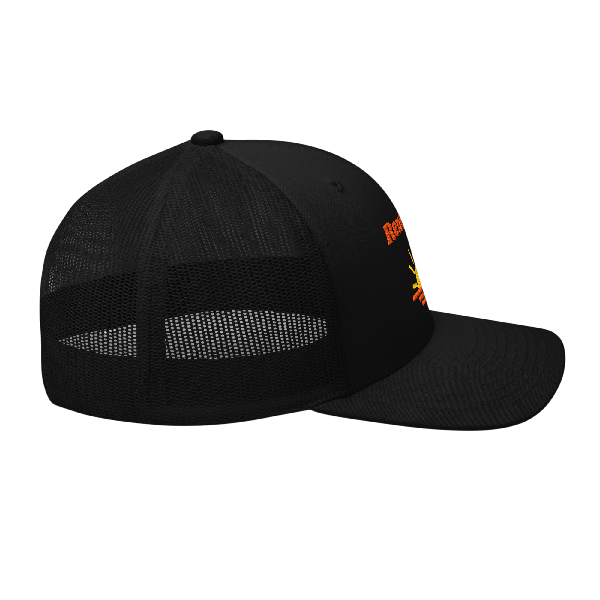 Renewed Retro Trucker Hat - Black Right