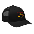 Justified Retro Trucker Hat - Black, right front