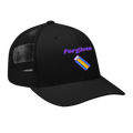 Forgiven Retro Trucker Hat - Black, right front