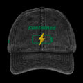 Sustained Vintage Dad Cap - Black, front