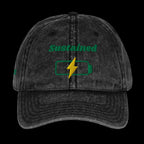 Sustained Vintage Dad Cap - Black, front