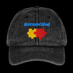 Reconciled Vintage Dad Cap - Black, front