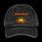 Renewed Vintage Dad Cap - Black, front