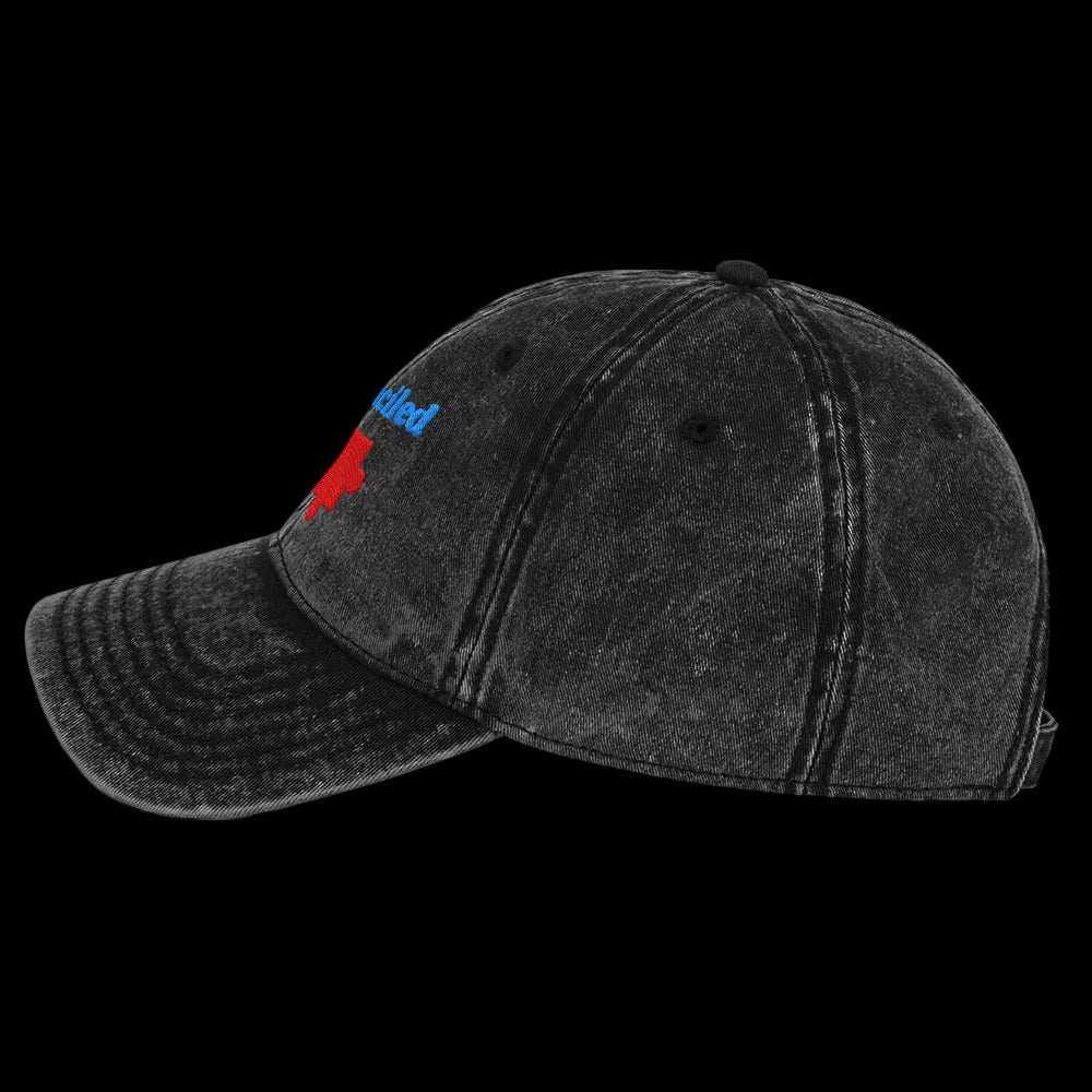 Reconciled Vintage Dad Cap - Black, left side