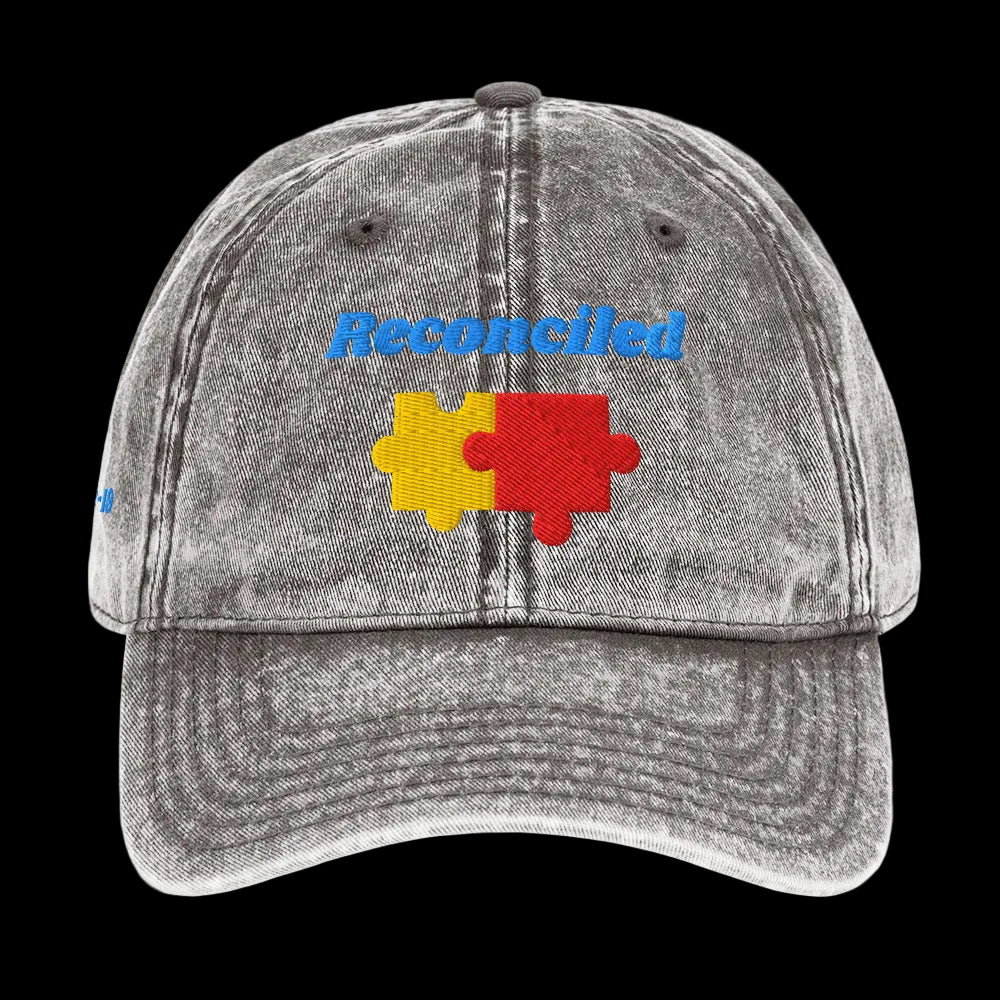 Reconciled Vintage Dad Cap - Charcoal Grey, front