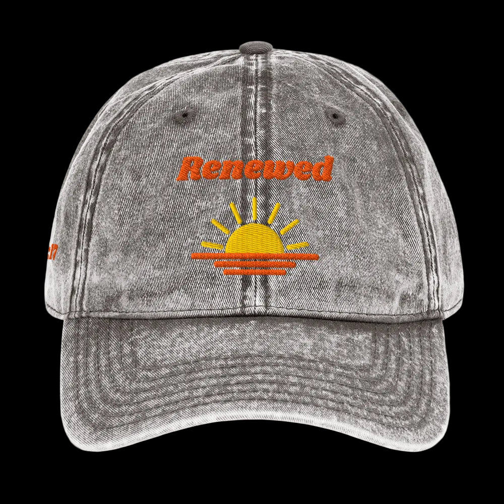 Renewed Vintage Dad Cap - Charcoal Grey, front