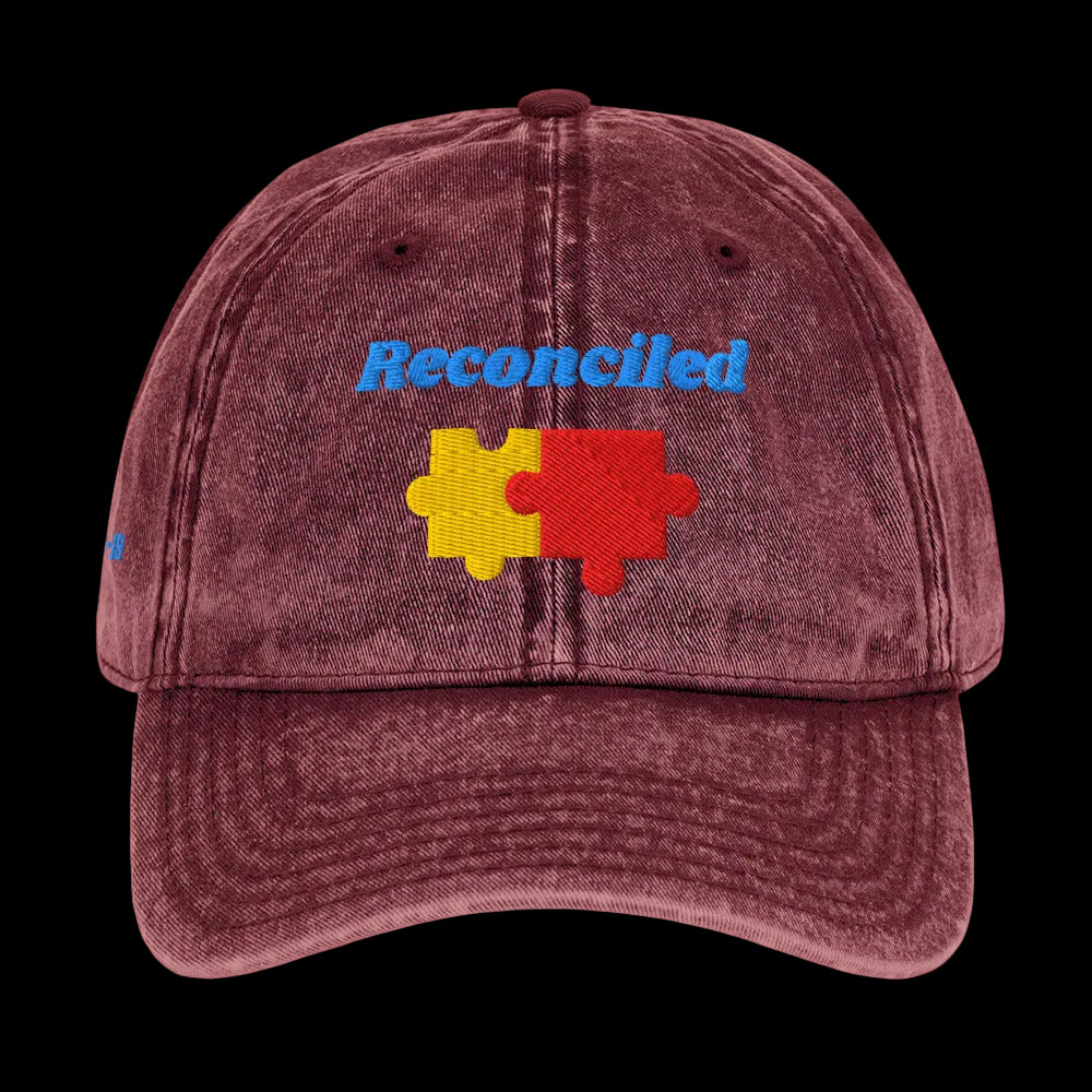 Reconciled Vintage Dad Cap - Maroon, front