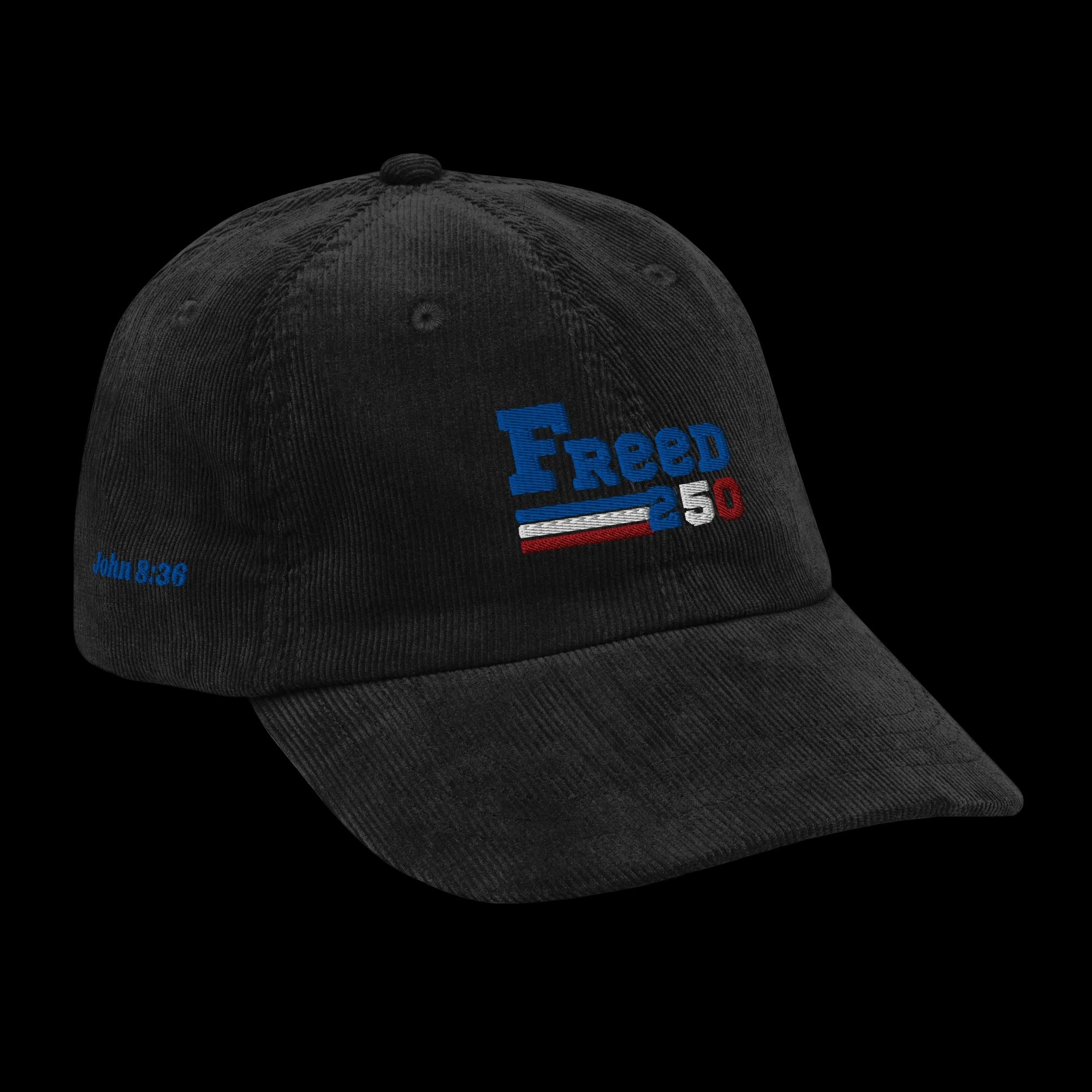 Freed Vintage corduroy cap - Black, right front