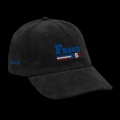 Freed Vintage corduroy cap - Black, right front
