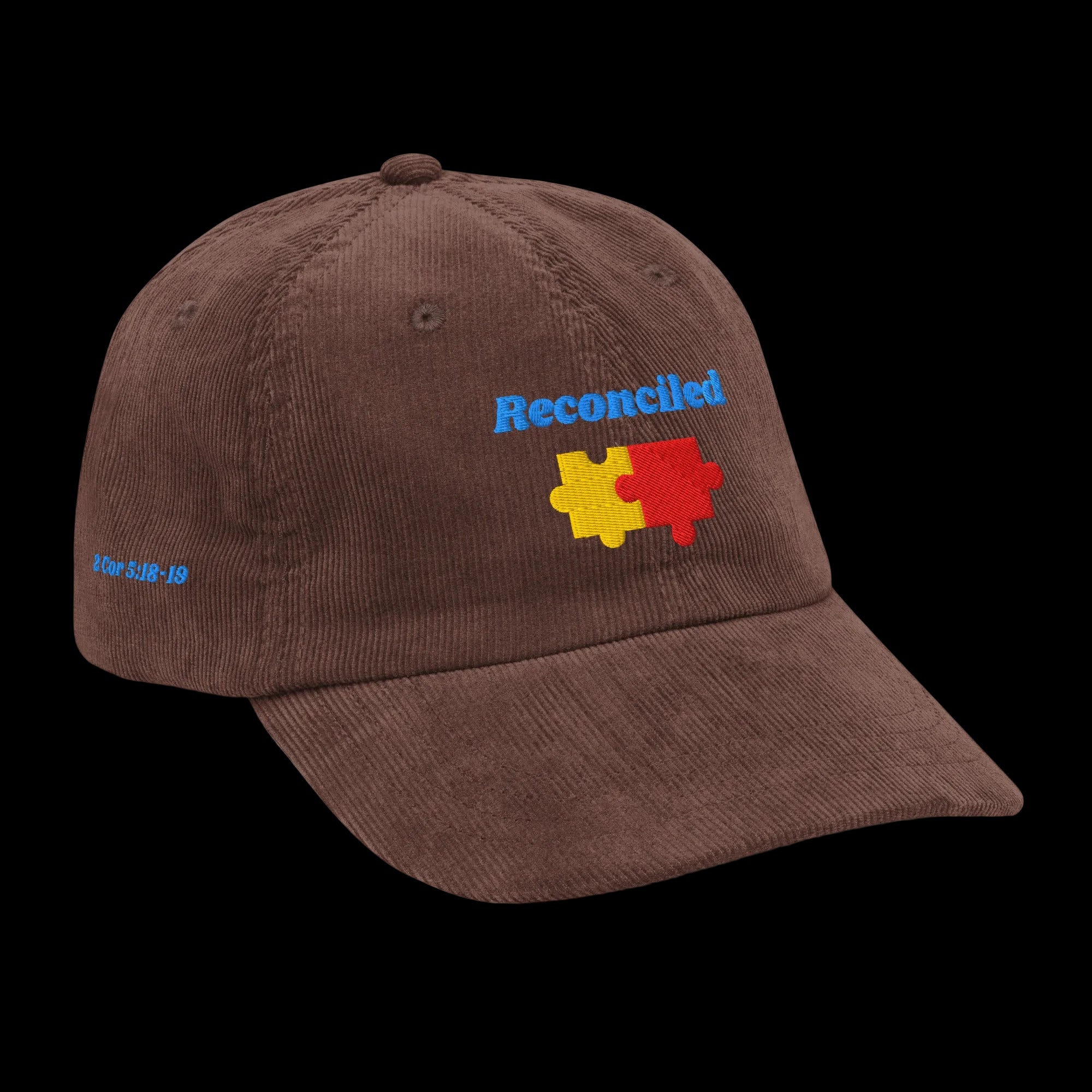 Reconciled Vintage corduroy cap - Brown, right front