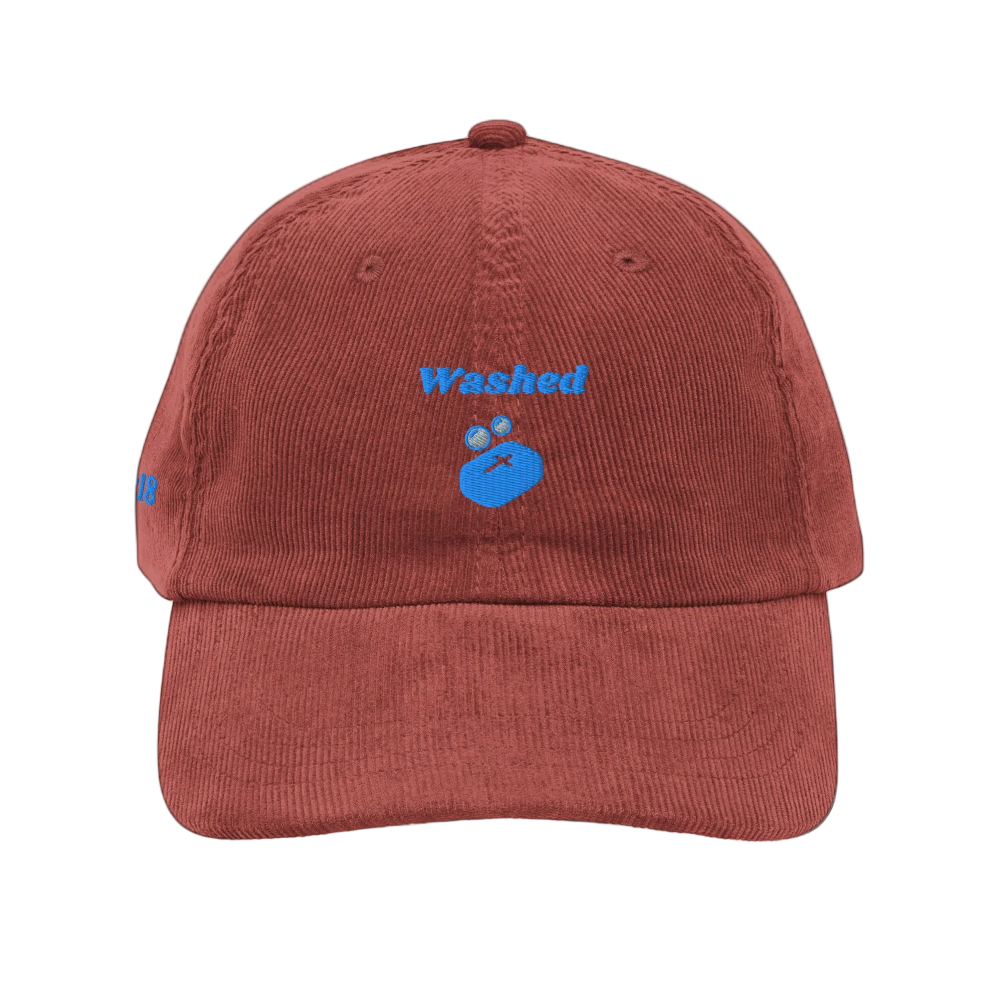 Washed Vintage corduroy cap - Burgundy, front