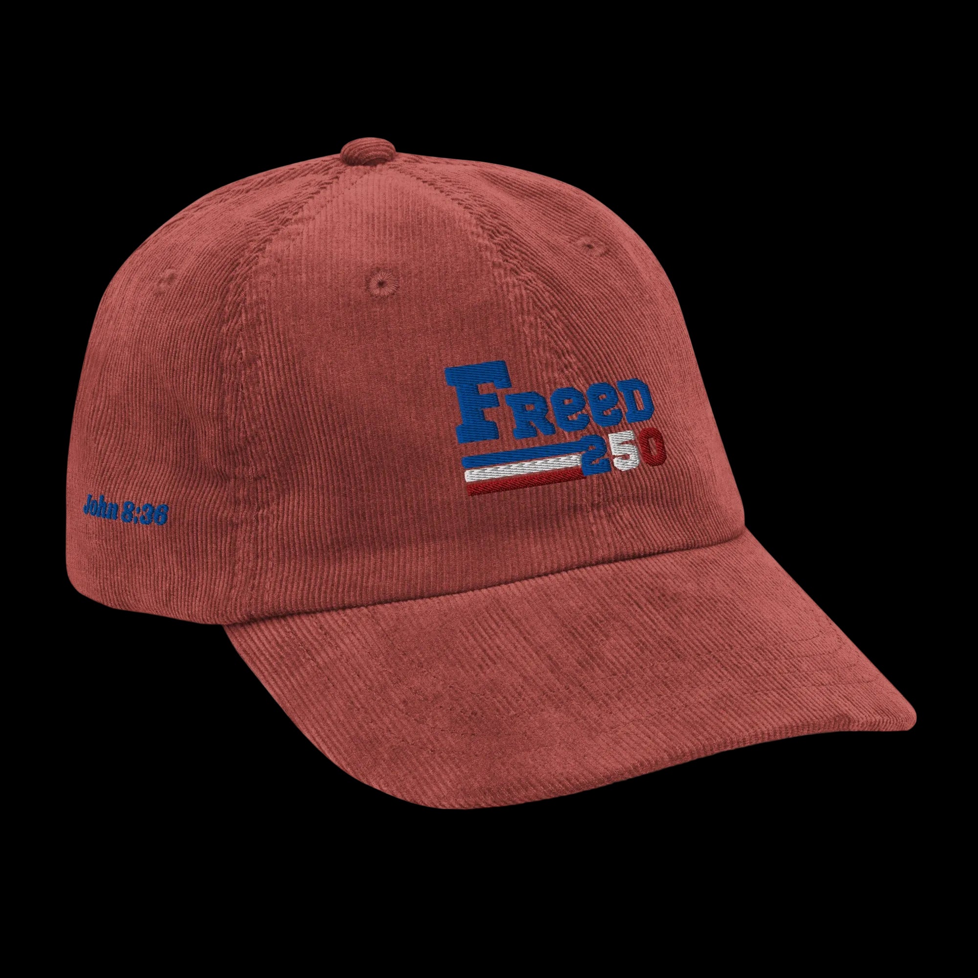 Freed Vintage corduroy cap - Burgundy, right front