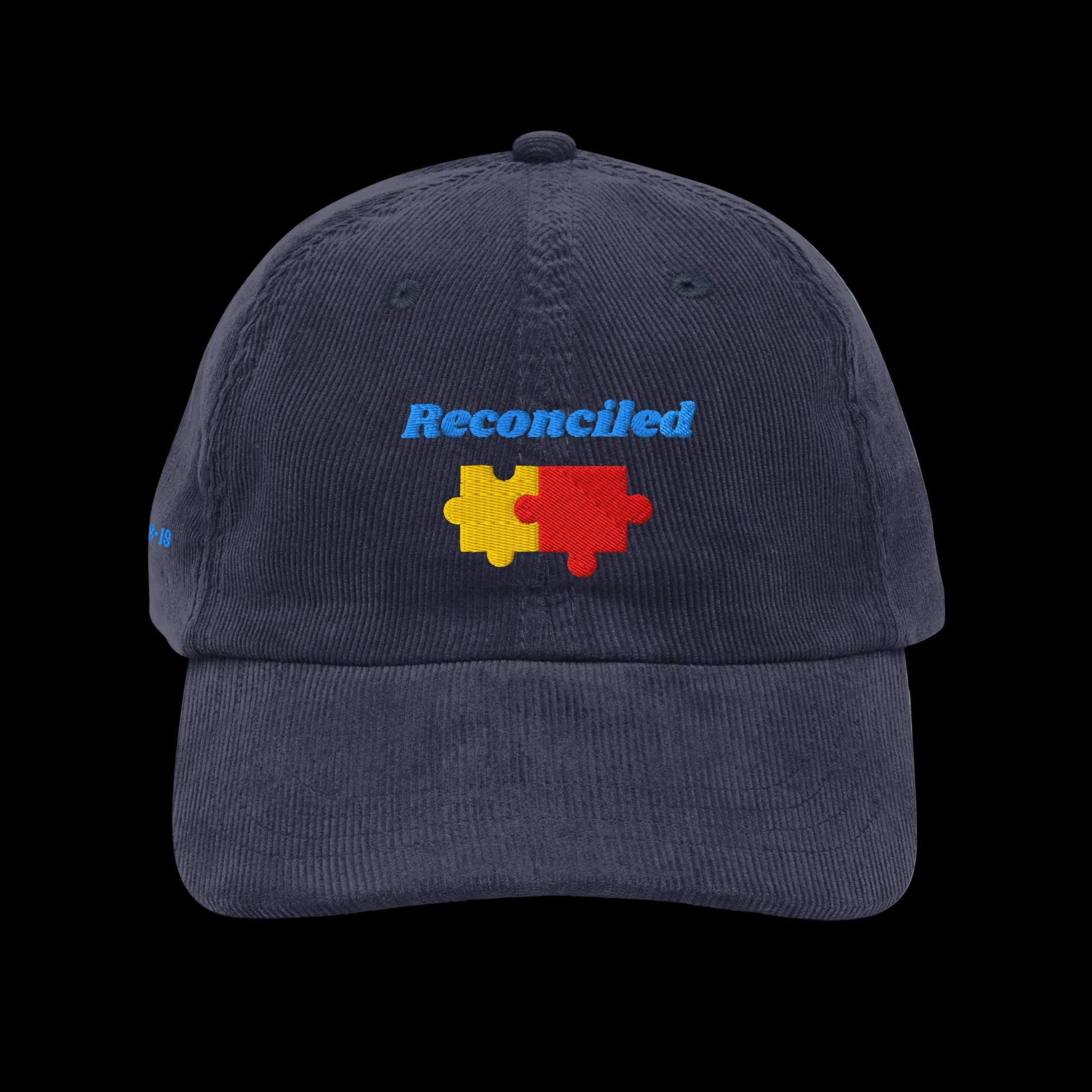 Reconciled Vintage corduroy cap - Navy, front
