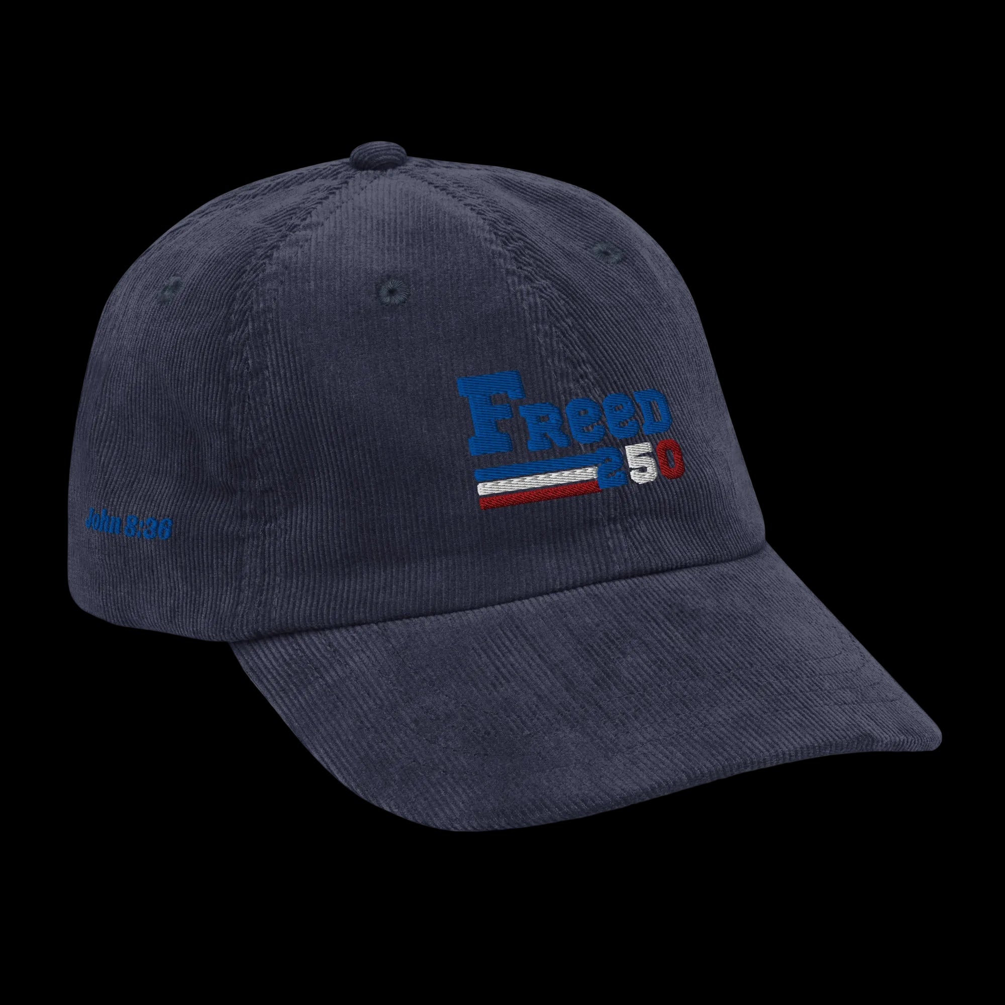 Freed Vintage corduroy cap - Navy, right front